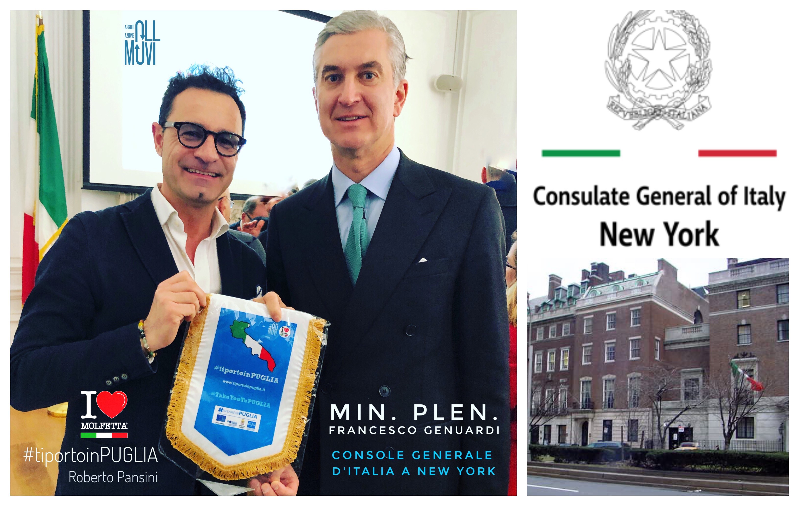 #tiportoinpuglia un invito al Console Generale Genuardi a New York